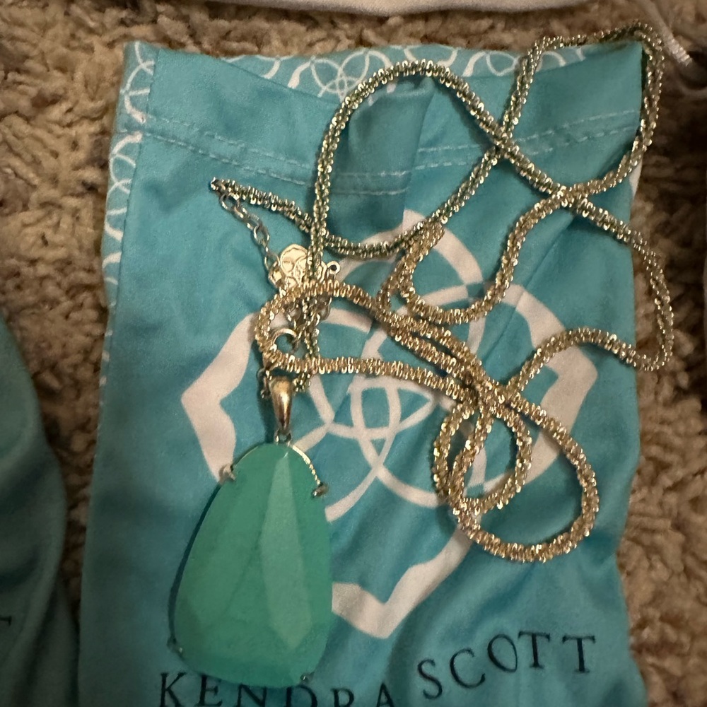 Kendra Scott Teal Pendant Necklace
